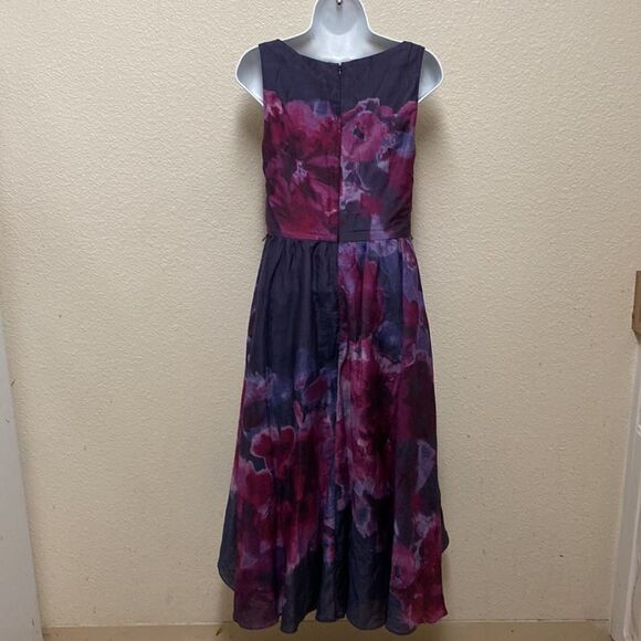 Lela Rose x Neiman Marcus x Target Silk Blend Watercolor Print Midi Dress Size 4 - Picture 6 of 6